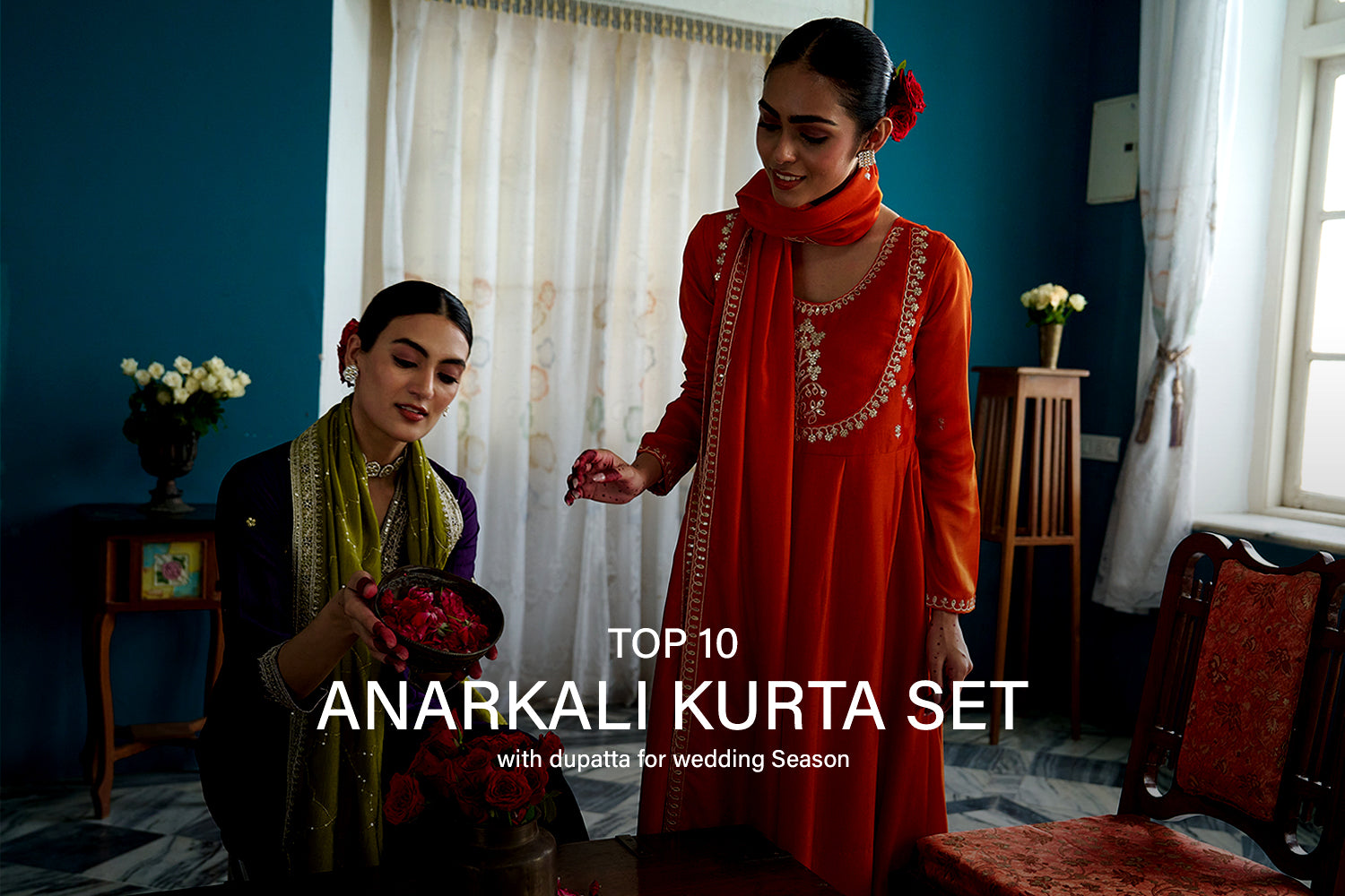 Top 10 Anarkali Kurta Sets With Dupatta For Wedding Season