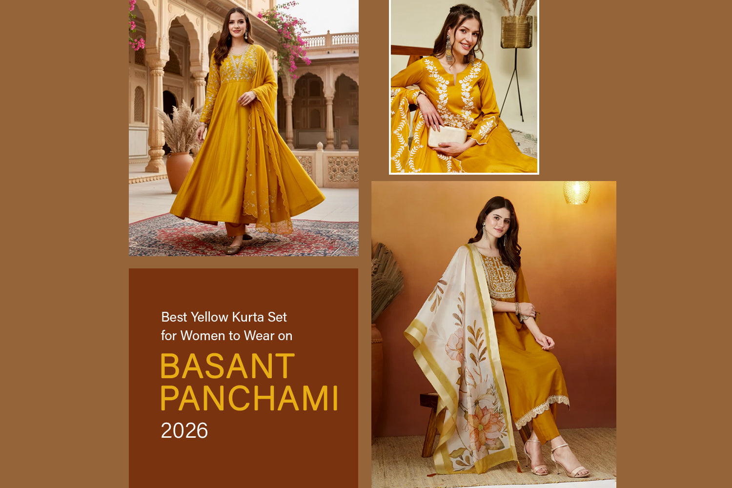 Best Yellow Kurta Set for Women to Wear on Basant Panchami 2026