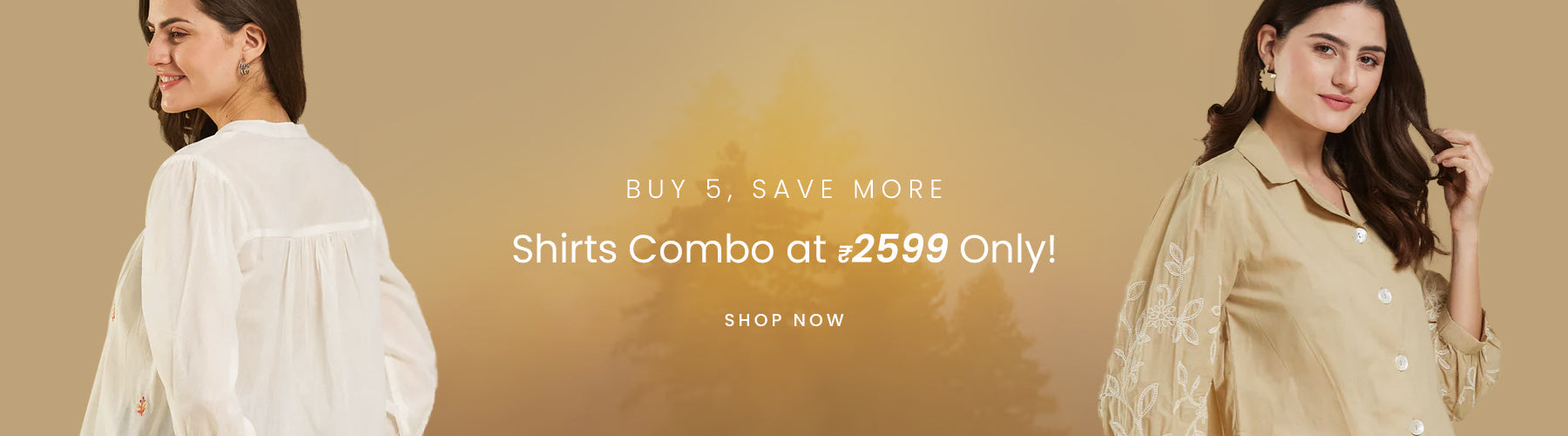 Buy 5 Shirts for ₹2599 | Women's Shirt Bundle | Colors of Earth