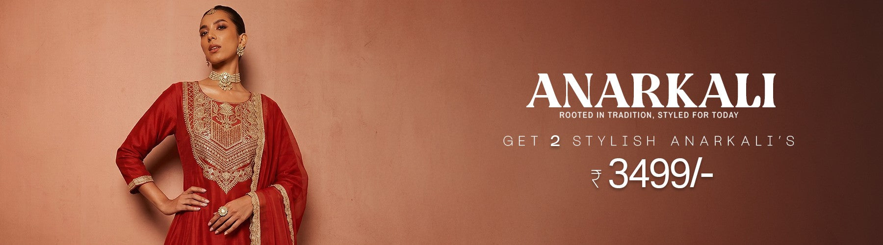 Buy 2 Stylish Anarkalis for ₹3499 | Shop Ethnic Wear Online