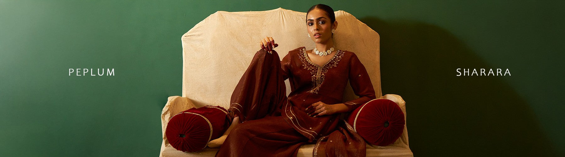 Peplum Top with sharara set for women