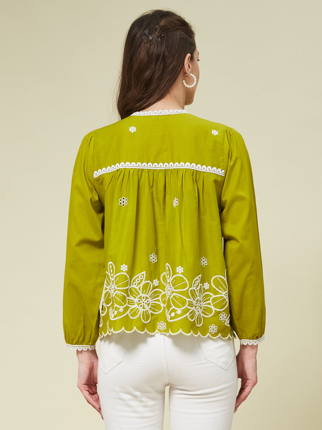 Pista Embroidered Full Sleeves Regular Cotton Shirt