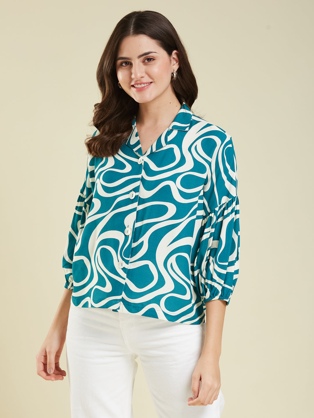 Women's Rama Rayon Printed Regular Shirt