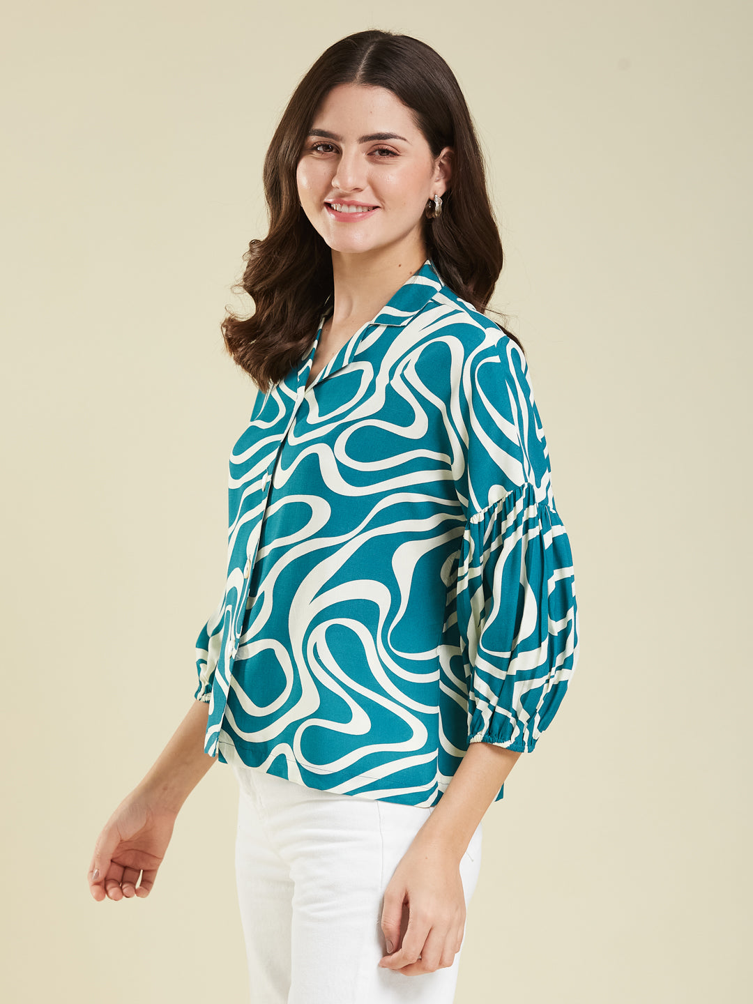 Women's Rama Rayon Printed Regular Shirt
