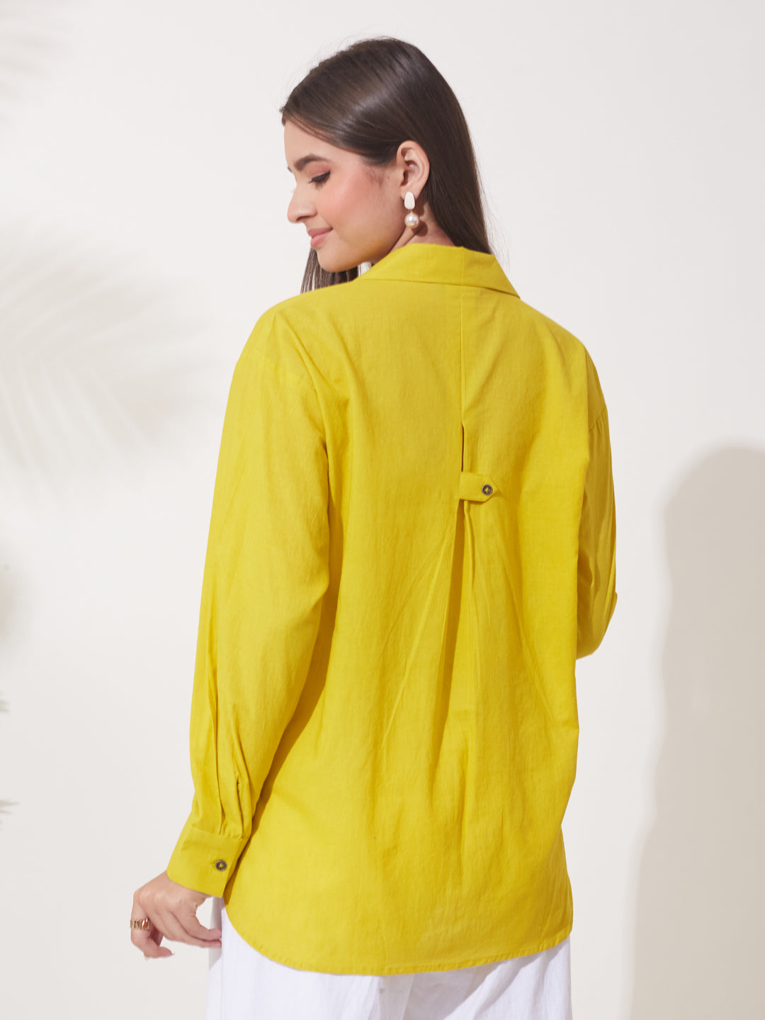 Women’s Sunshine Yellow Classic Cotton Regular Shirt