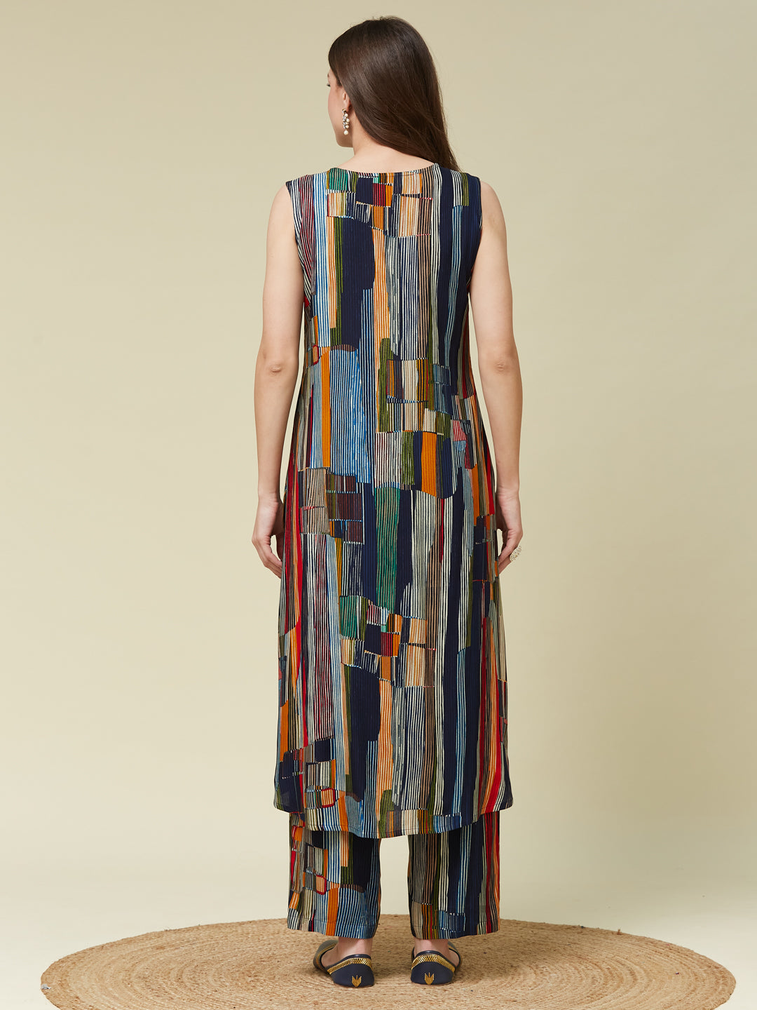 Multi Color Rayon Printed Co-ords Set