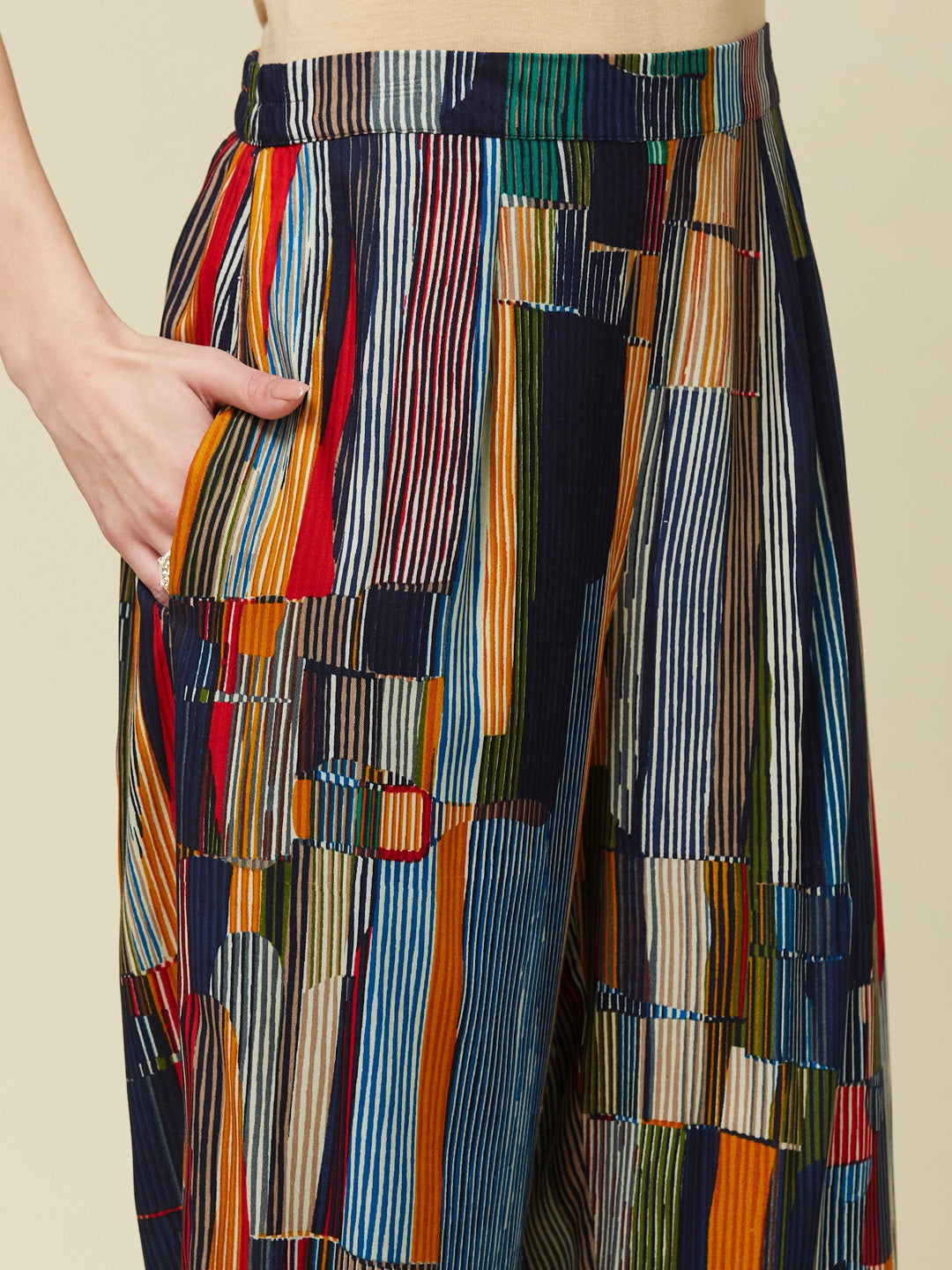 Multi Color Rayon Printed Co-ords Set