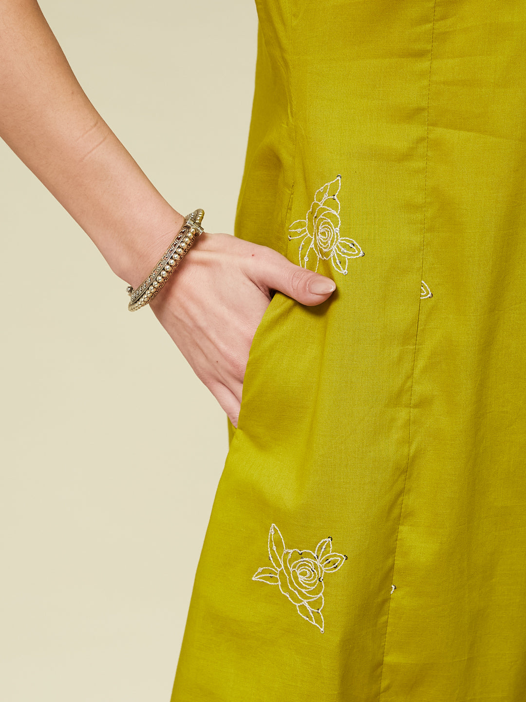 Pista Embroidered Co Ord Set for Women | Colors of Earth | embroidered design view