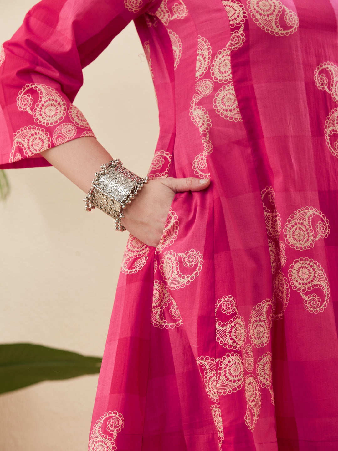 Women’s Rani Ethnic Co-ord Set with A-Line Kurta & Palazzo