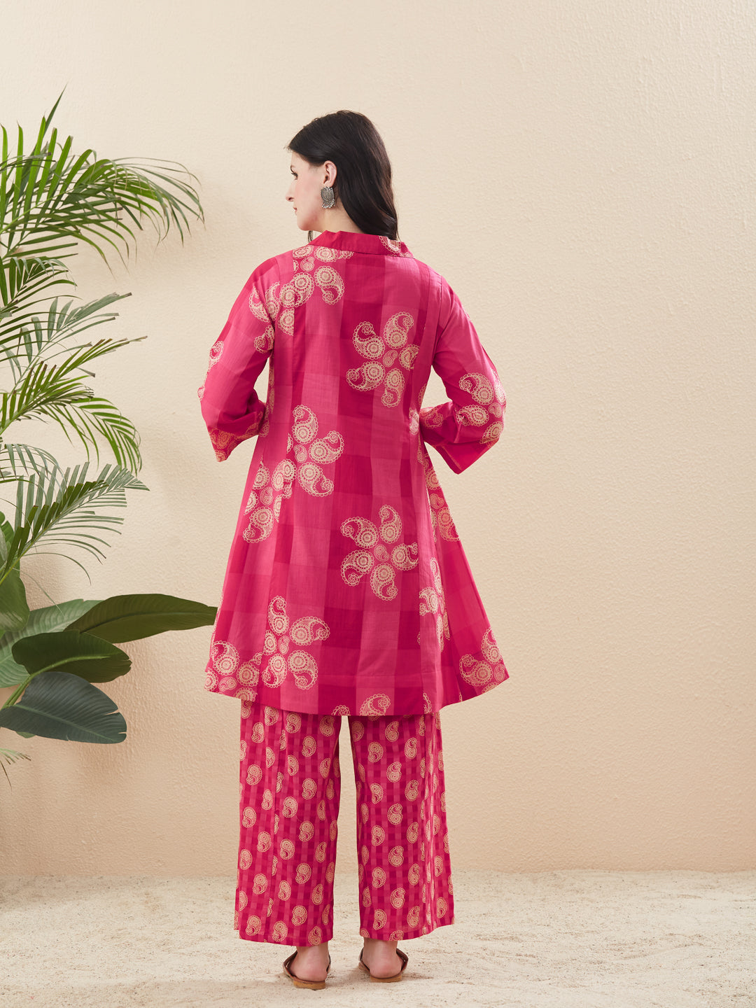 Women’s Rani Ethnic Co-ord Set with A-Line Kurta & Palazzo