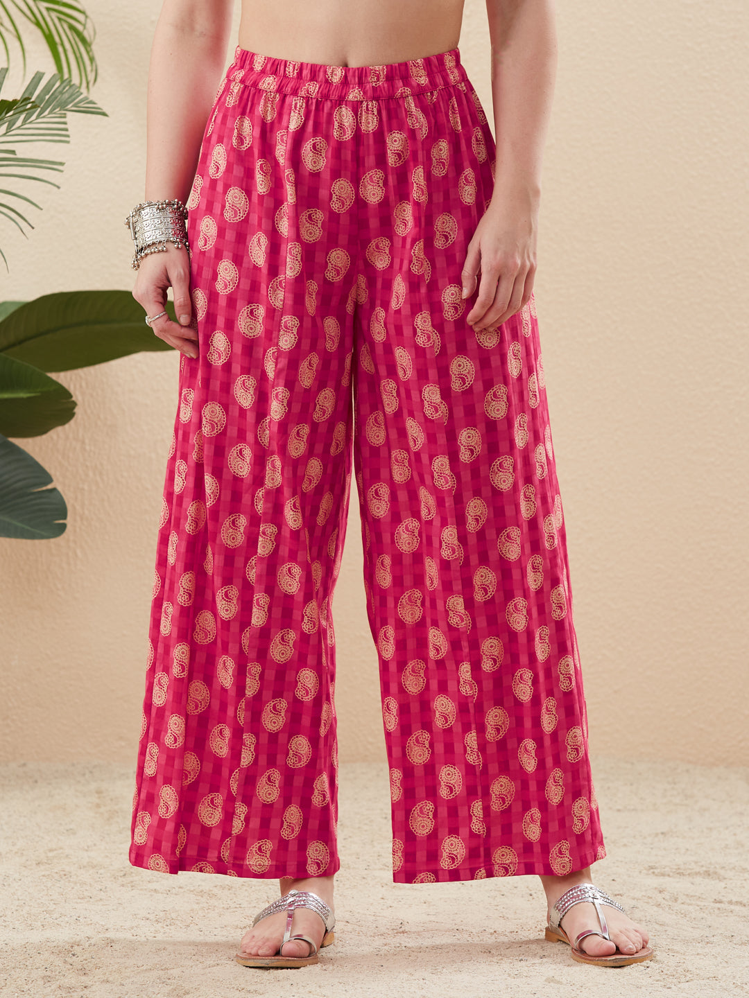 Women’s Rani Ethnic Co-ord Set with A-Line Kurta & Palazzo