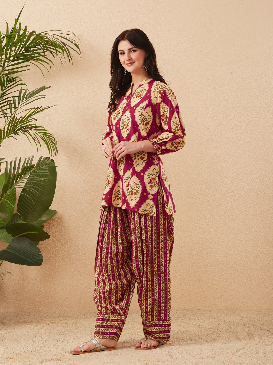 Women’s Rani Cotton Floral Printed Kurta Pant Set