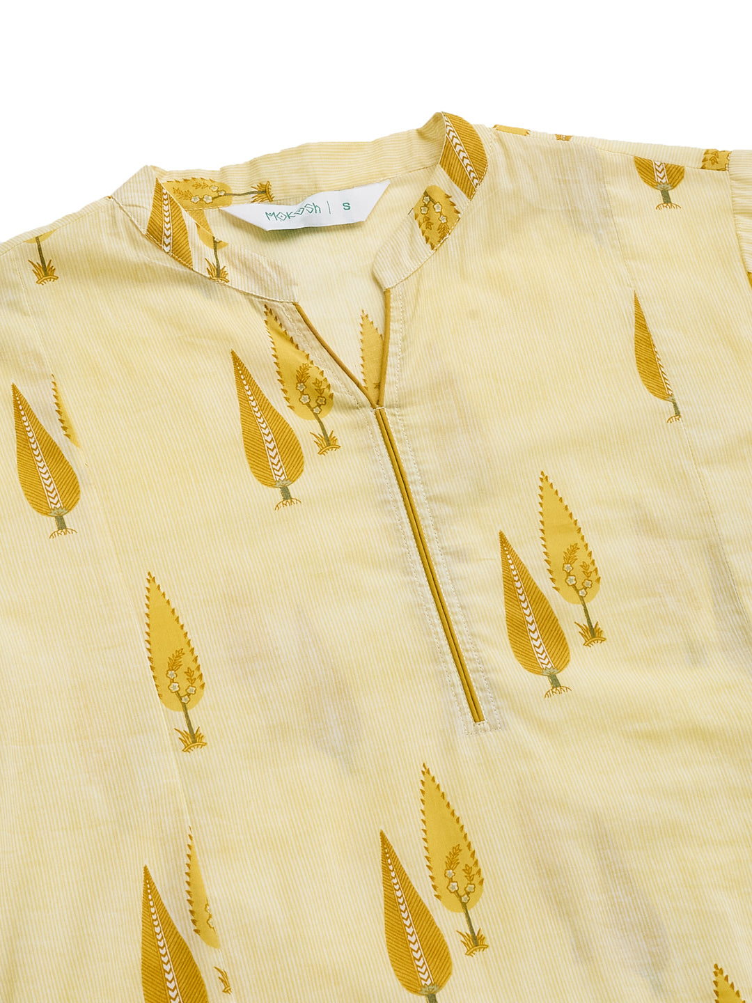 Women’s Yellow Cotton Ethnic Kurta Pant Co-Ord Set