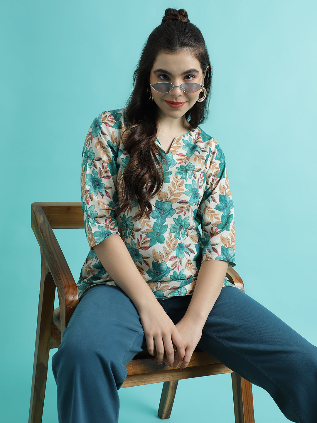 Rama PC Cotton Printed Short Kurta