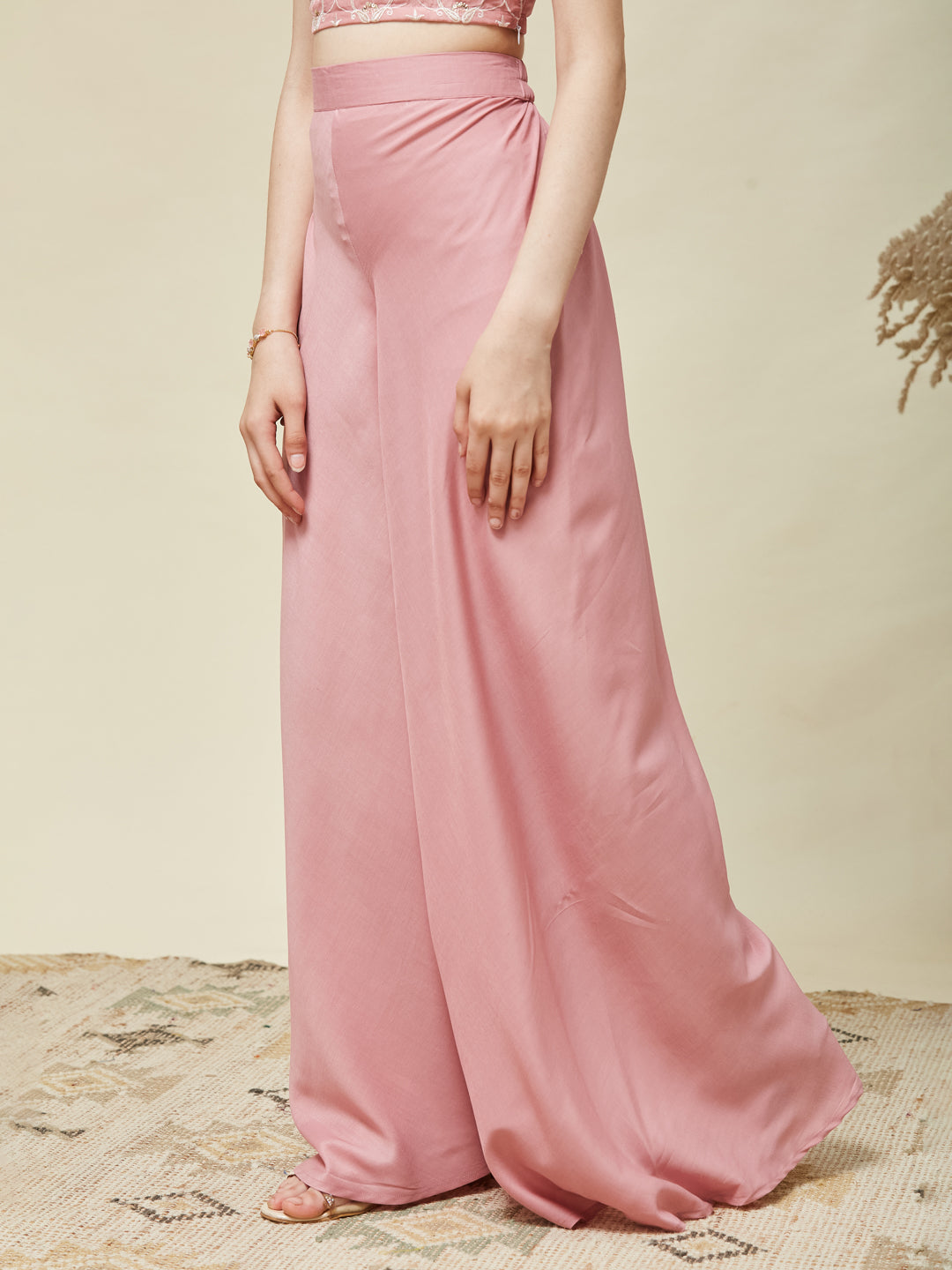 Girl's Pink Embroidered Top,Plazoo Shurg Set