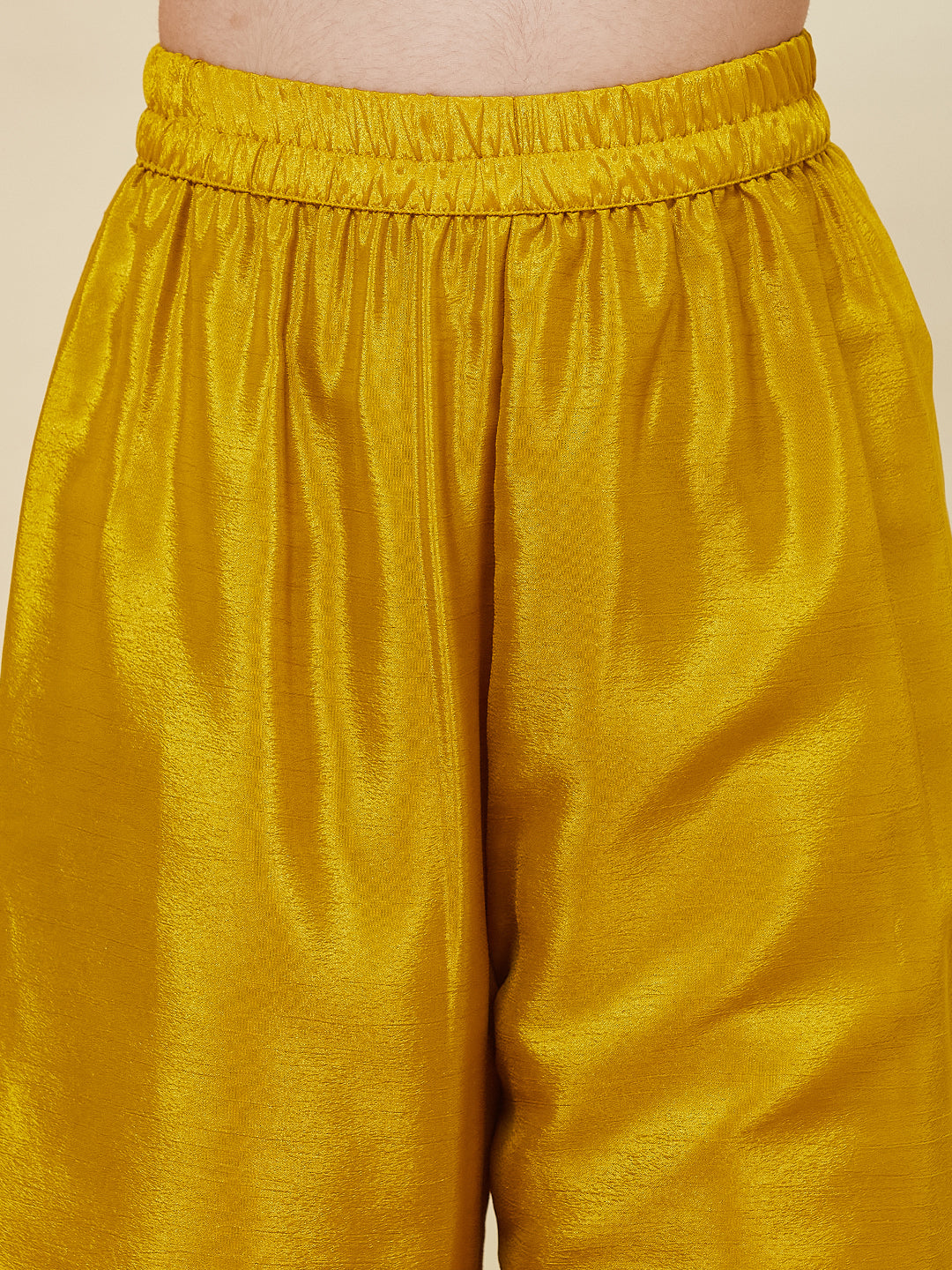 Mustard Embroidered Poly Chinon Kurta & Sharara for girls