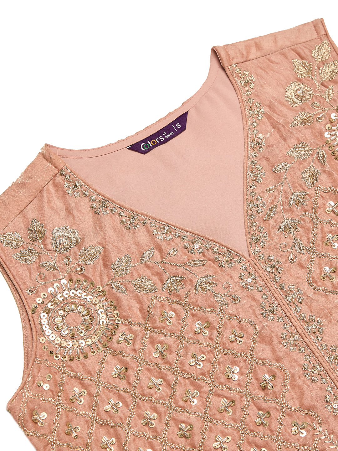 Pink Silk Embroidered Top with Flared Pants & Dupatta Set