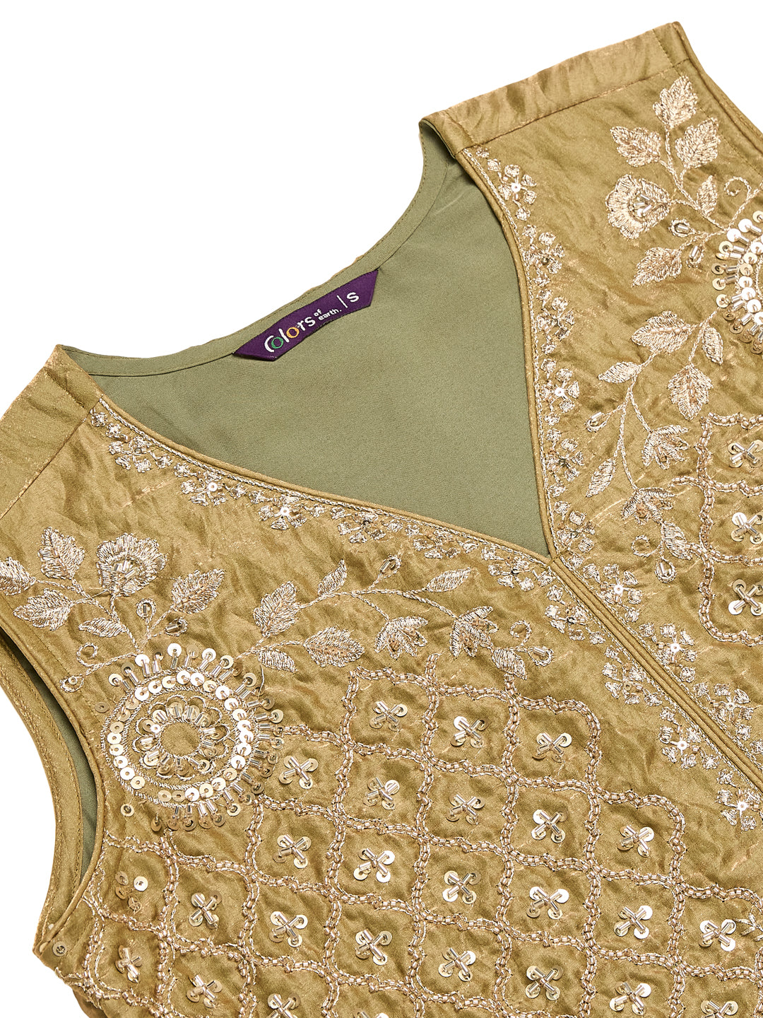 Pista Silk Embroidered Co-Ord Set with Dupatta for Women