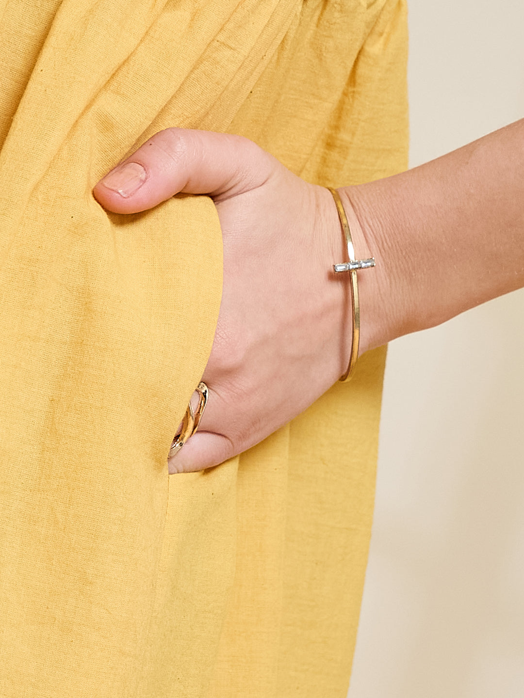 Women's Mustard Yellow Ruched Midi Dress