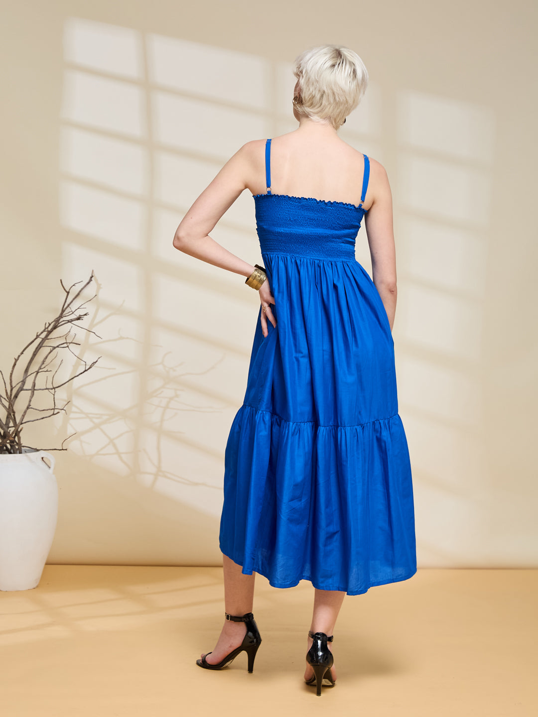 Royal Blue Midi Summer Dress for Women Royal Blue Midi Summer Dress for Women