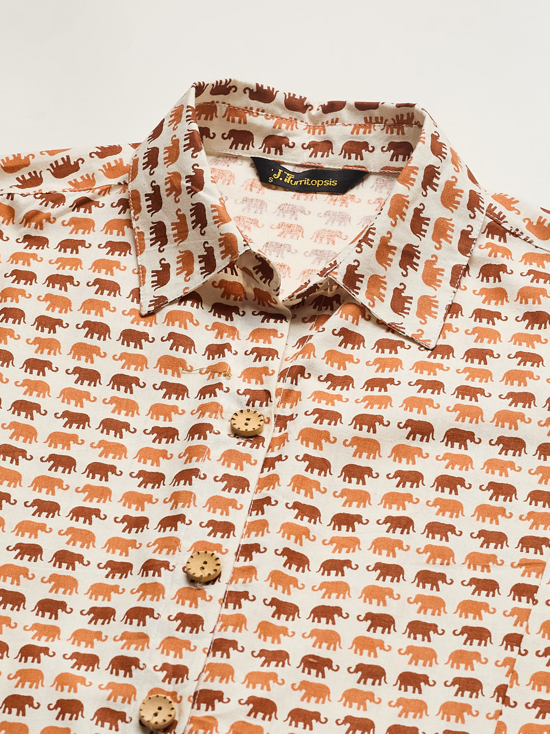 Women’s Coffee Print Stylish Casual Shirt
