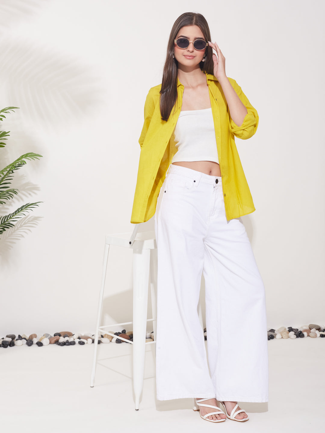 Women’s Sunshine Yellow Classic Cotton Regular Shirt