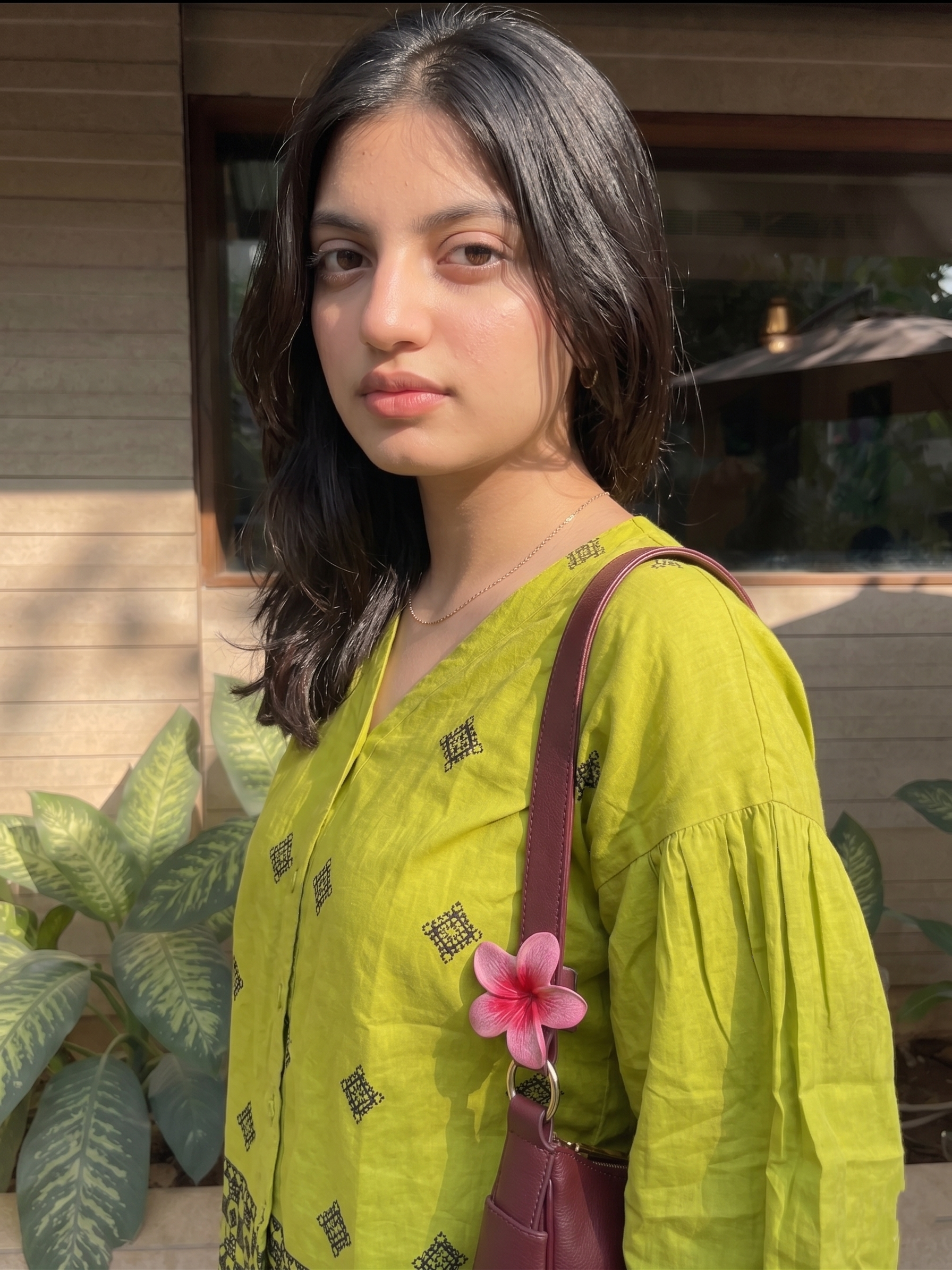 Green Cotton Ethnic Embroidered  Casual Shirt for Women