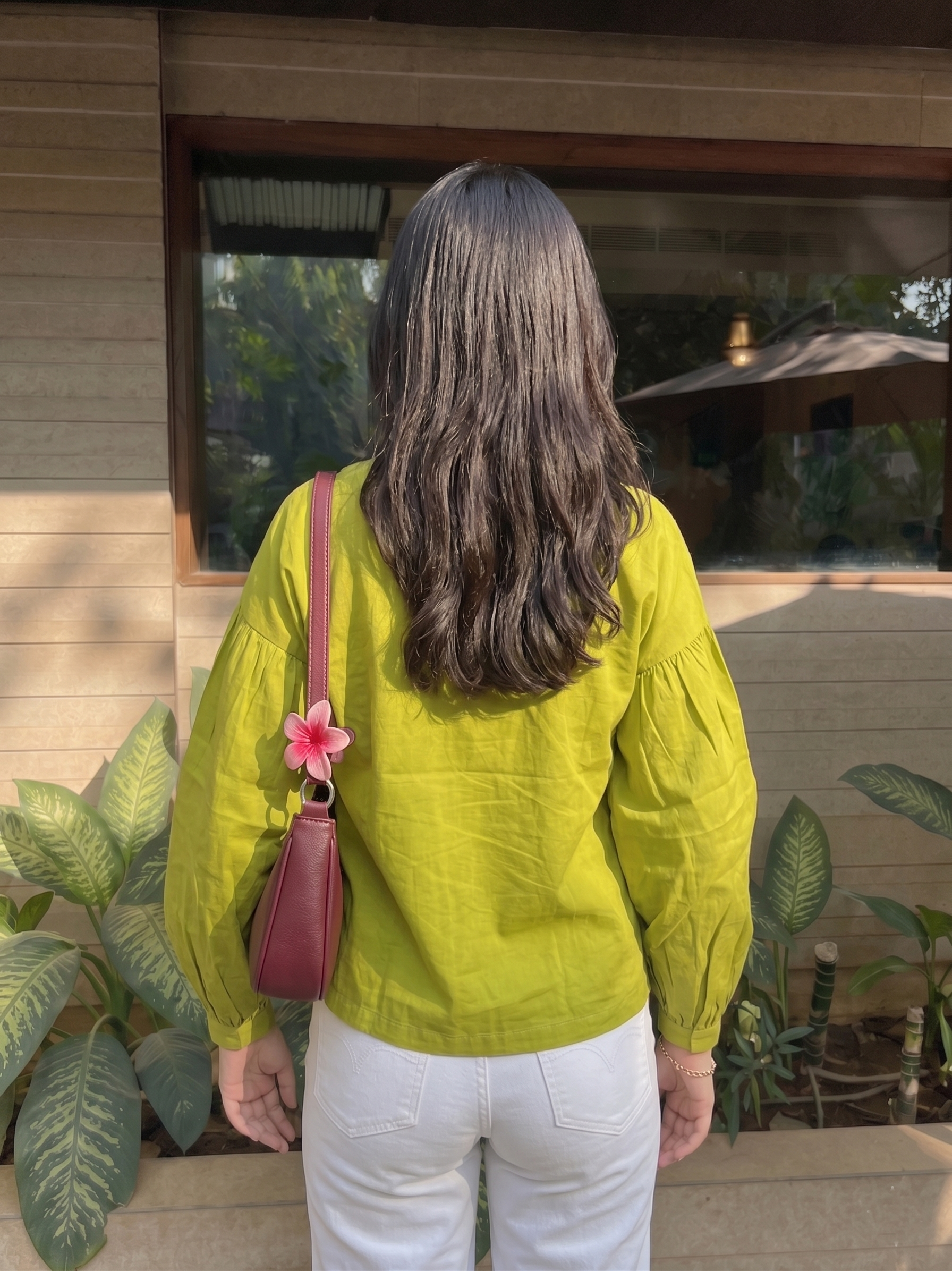 Green Cotton Ethnic Embroidered  Casual Shirt for Women