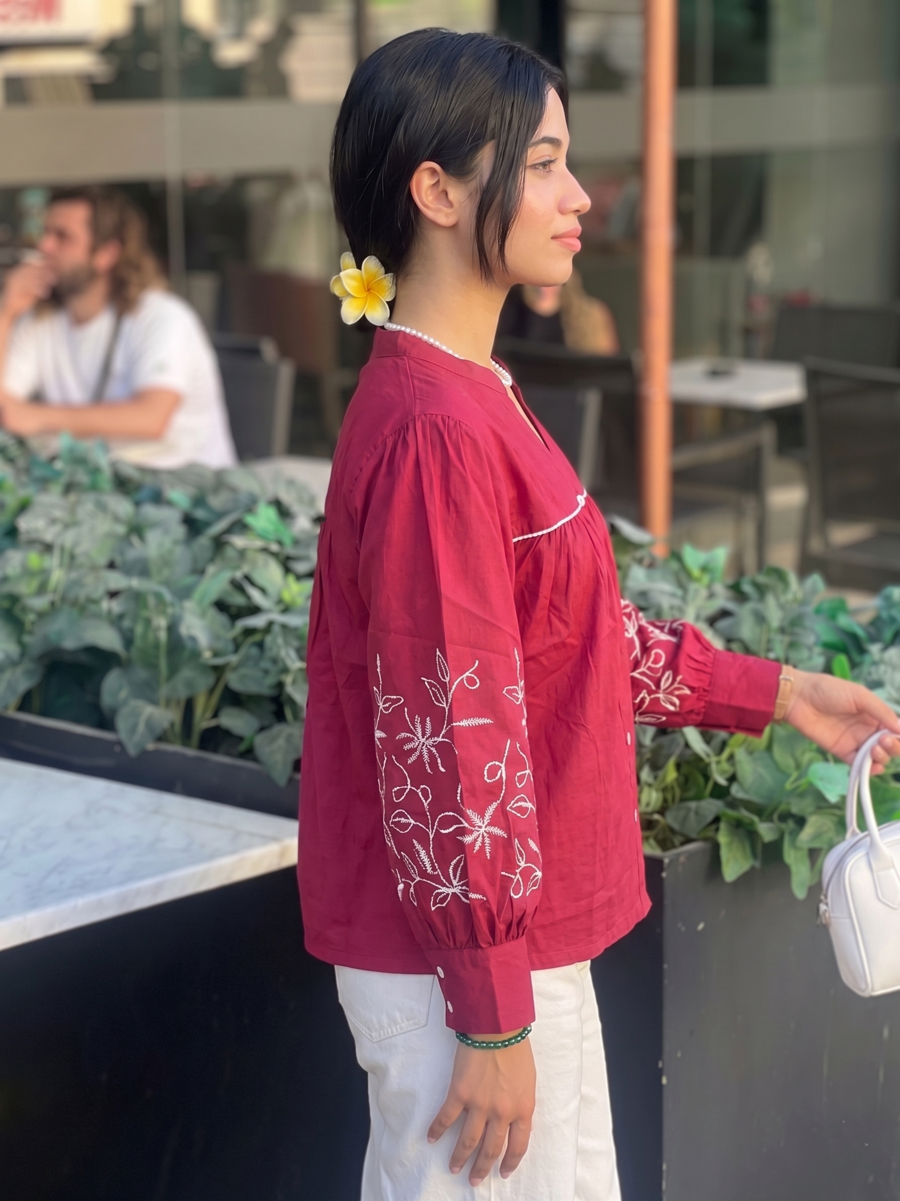 Women’s Rani Embroidered Cotton Casual Shirt