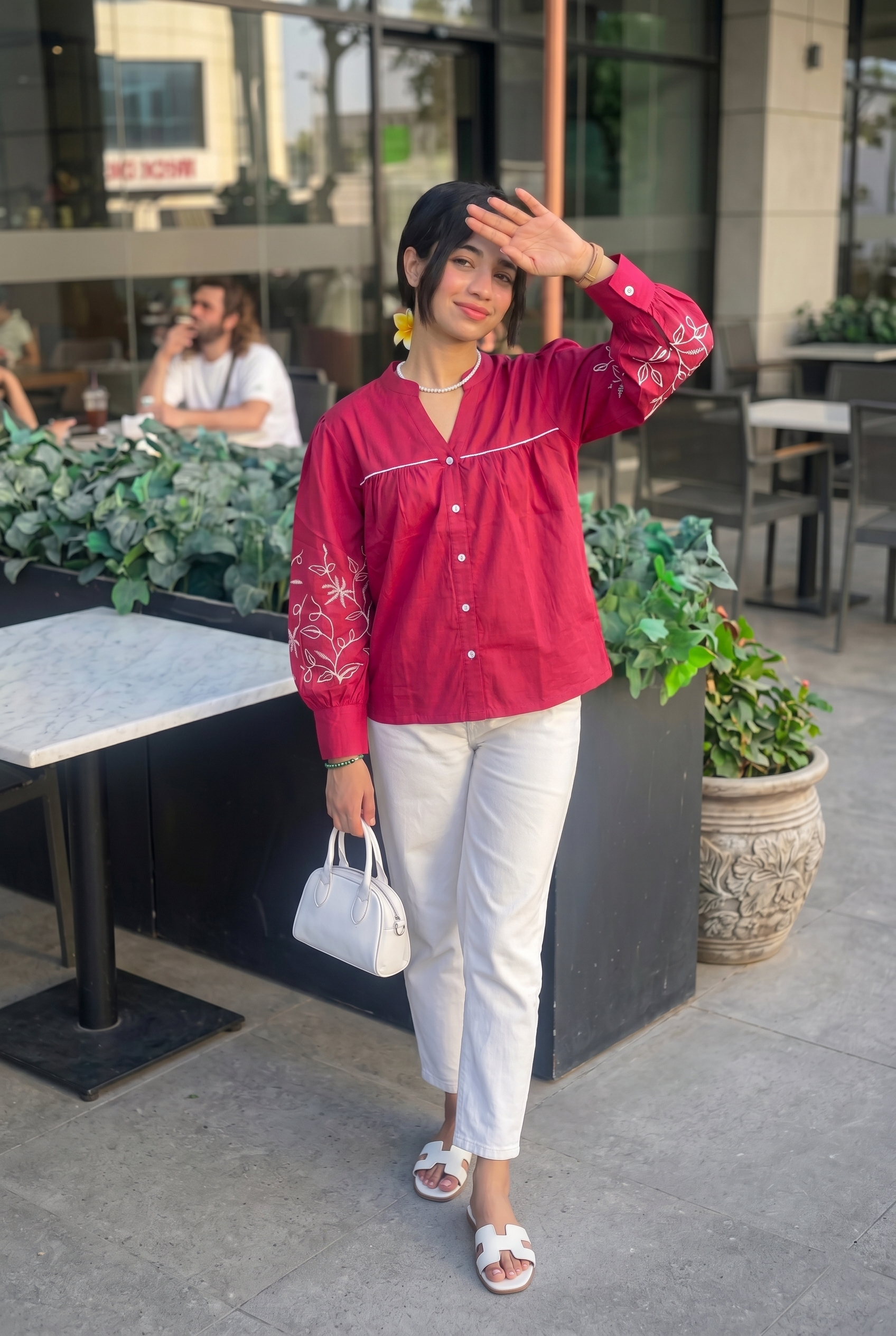 Women’s Rani Embroidered Cotton Casual Shirt