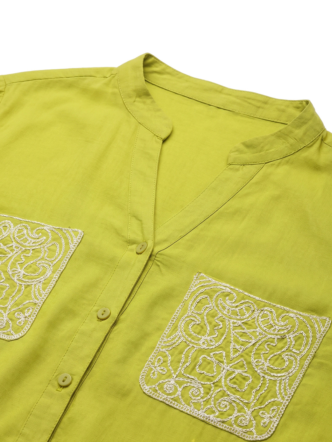 Women's Designer Neon Rayon Embroidered Everyday Casual Shirt