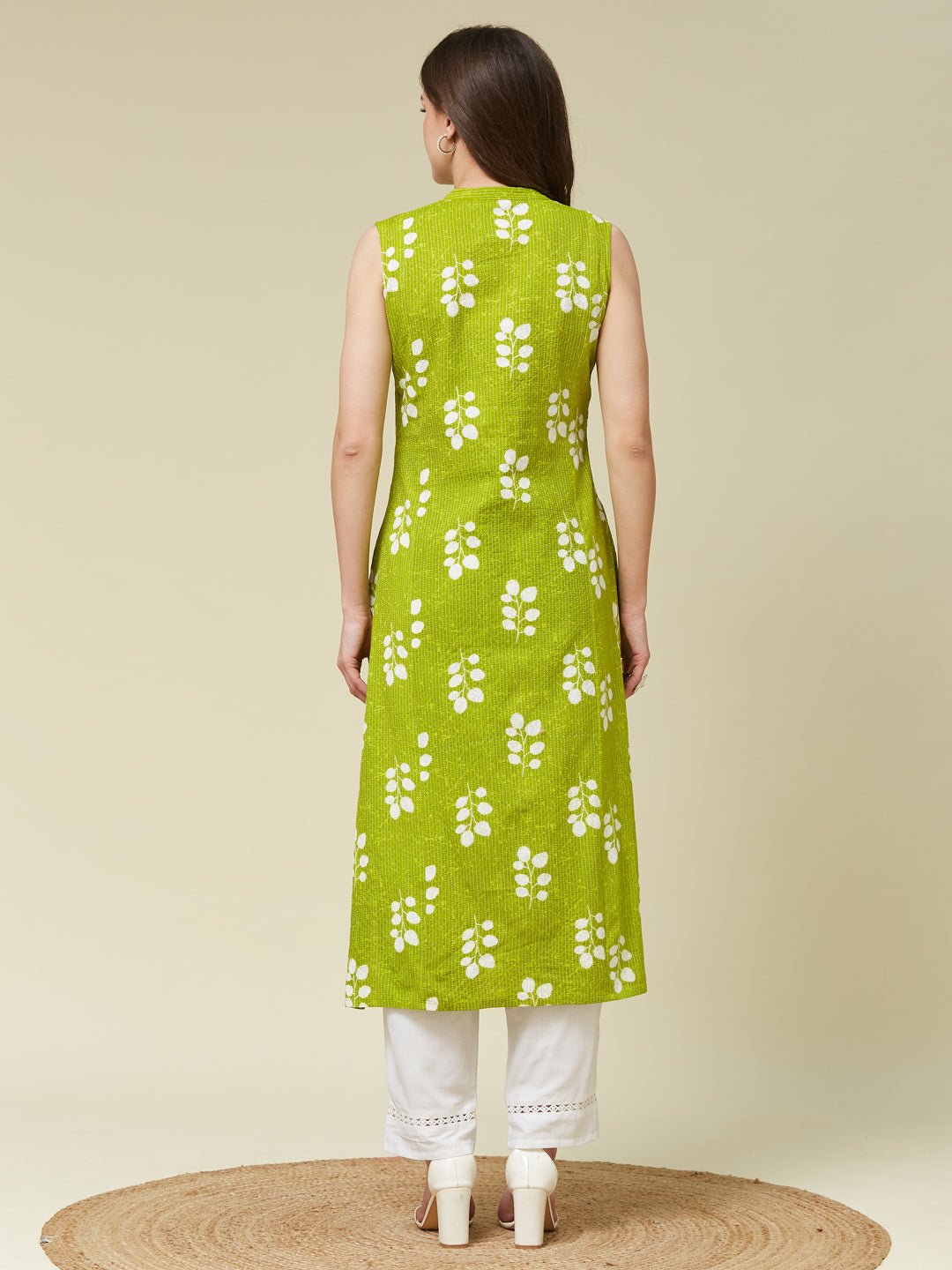 Green Cotton Printed Co-ord Set