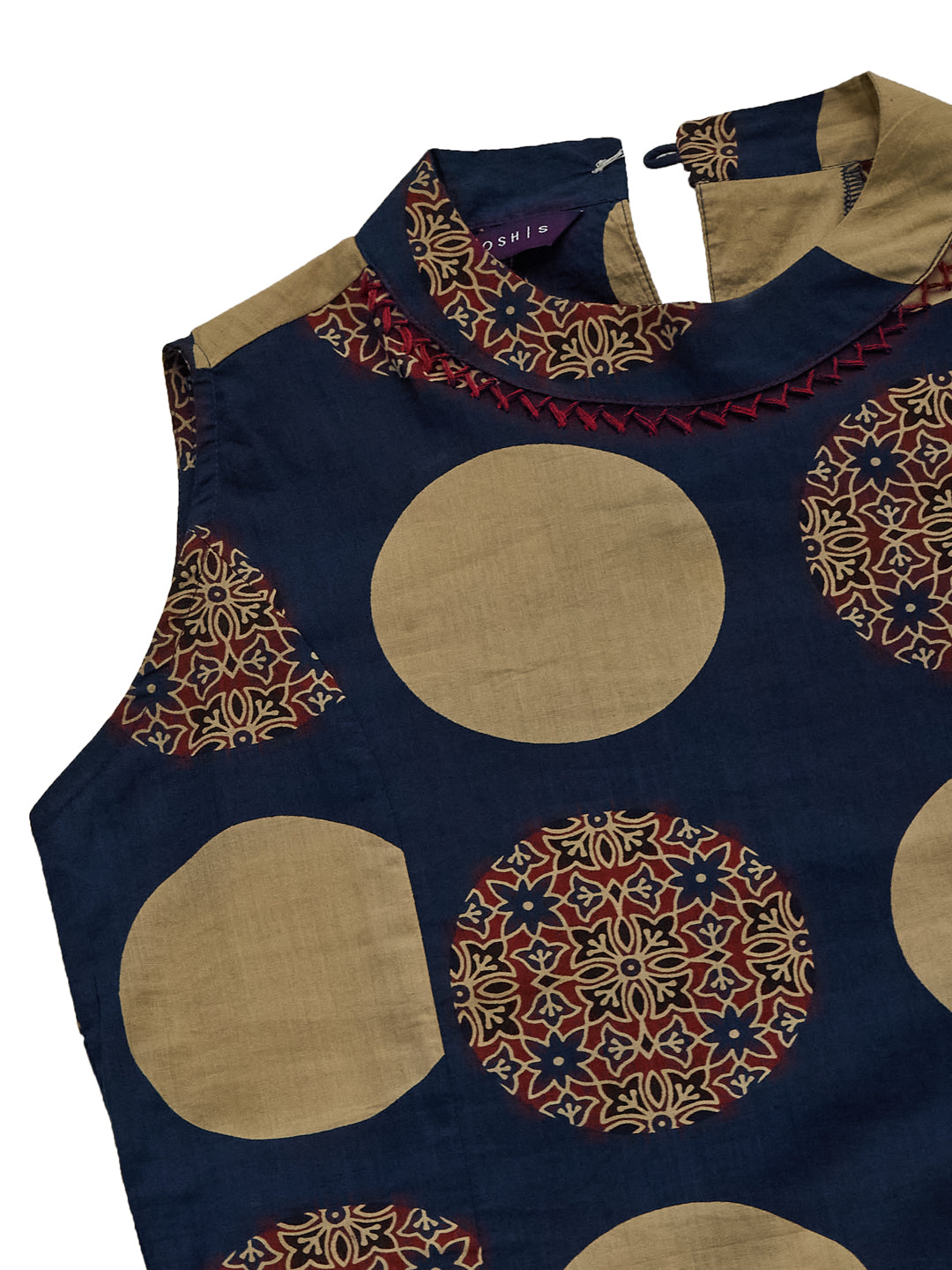 Navy blue Cotton Printed Co-ord Set
