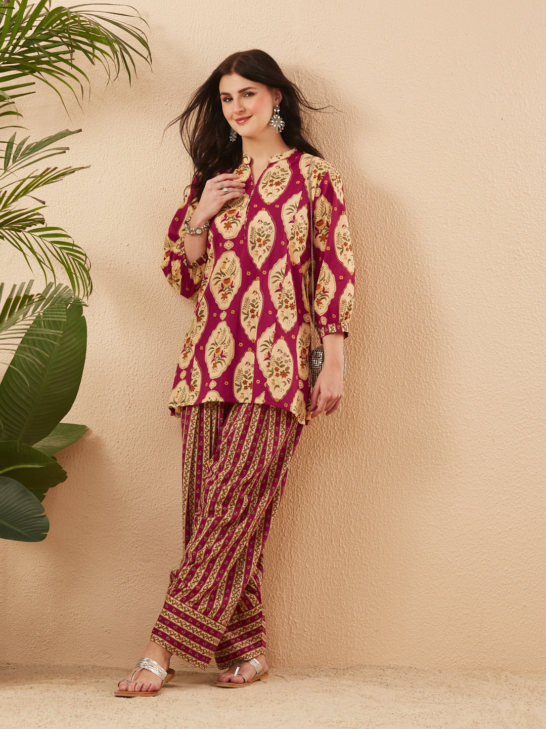Women’s Rani Cotton Floral Printed Kurta Pant Set