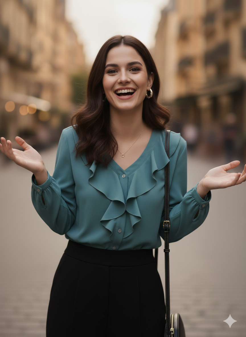 Women's Mint Polyester Plain Regular Full sleeve Shirt