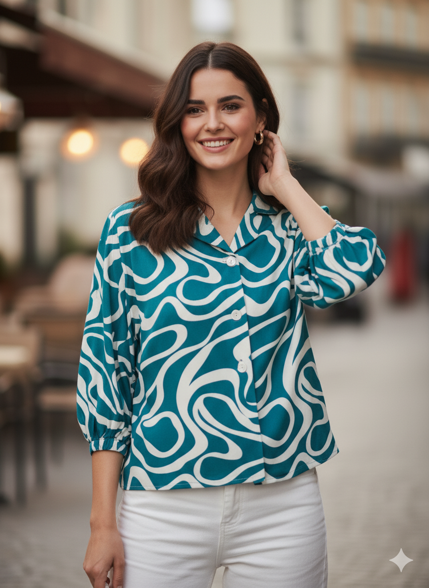 Women's Rama Rayon Printed Regular Shirt