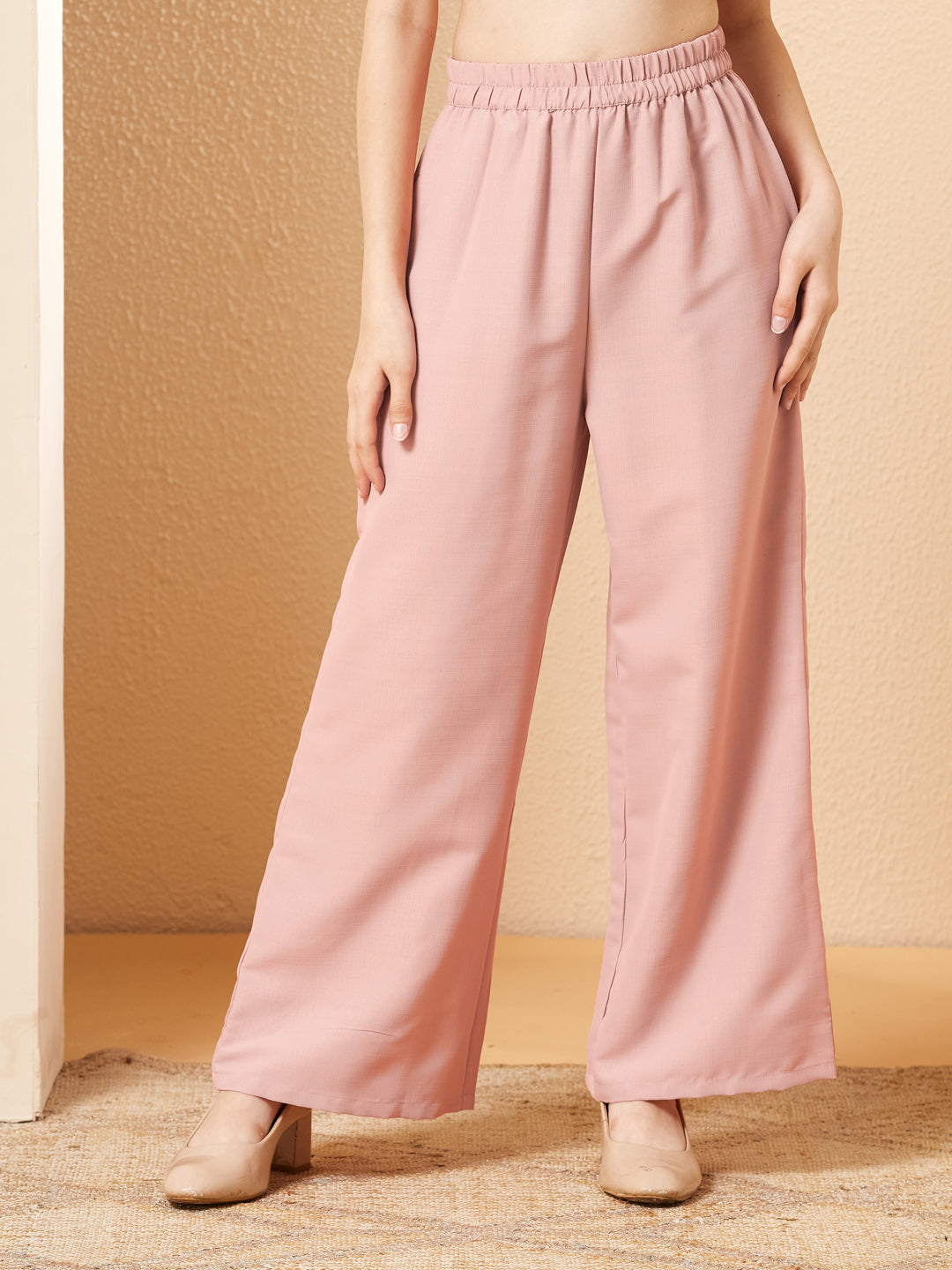 Pink Viscose Blend Embroidered Co-ords Set for Girls