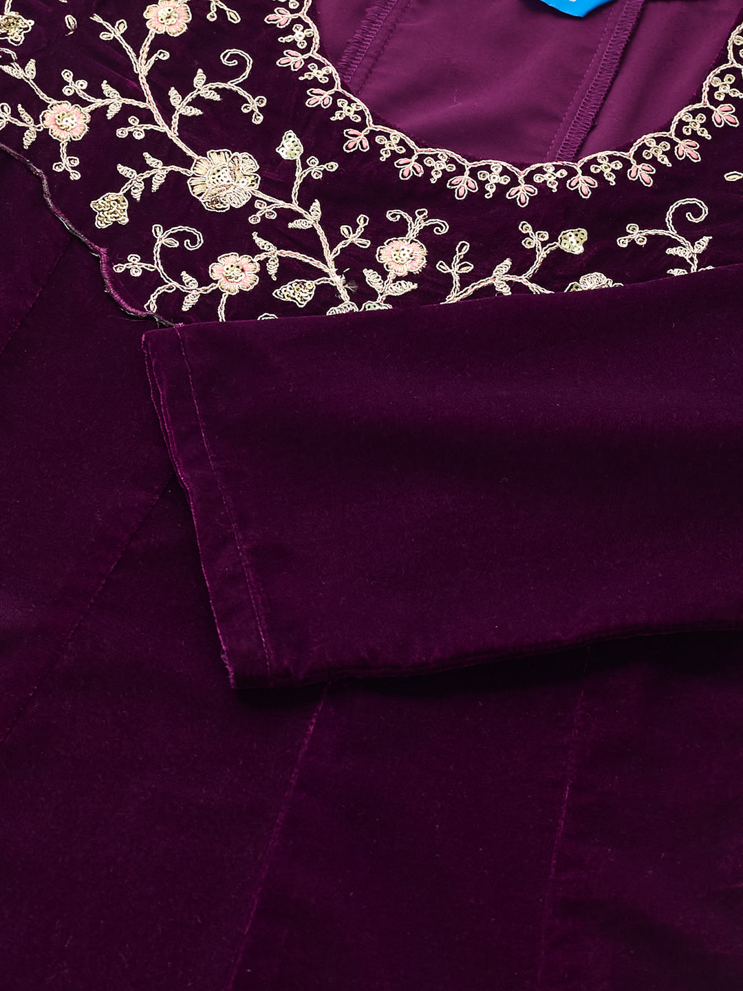 Violet Velvet Embroidered co-ords for girls