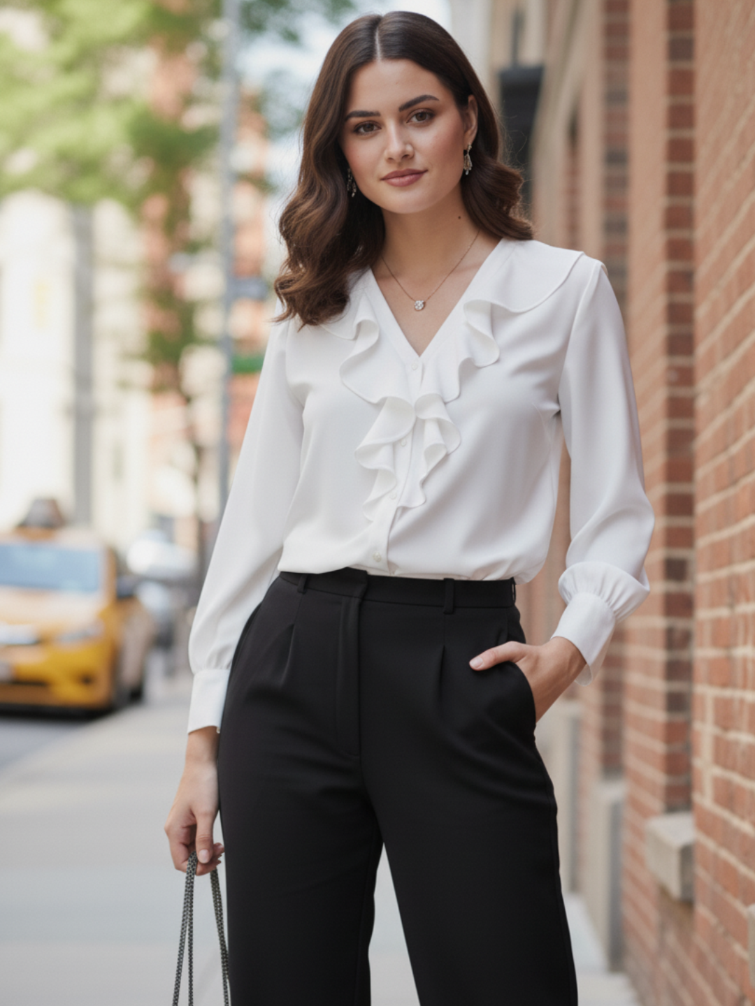 Women's White Polyester Plain Regular Full sleeve Shirt